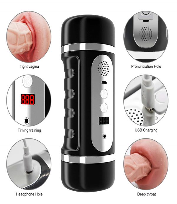 Mens Auto Piston Vacuum Massager Deluxe Toys For Self Pleasure