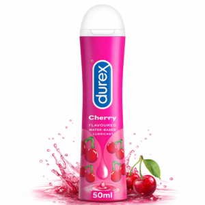 Durex Cherry Lubricant 50ml – Flavoured Water-Based Lube for Smooth & Safe Intimacy