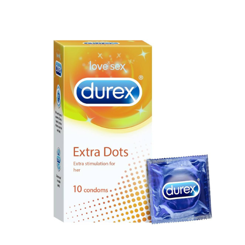 DUREX Extra Dotted Condoms for Men - 30 Count Condom