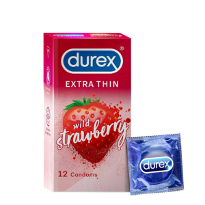 Durex Extra Thin Wild Strawberry Condom