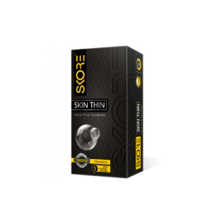 Skore Skin Thin, Timeless and Zig Zag Pleasure Condoms - 10 pieces | 3 Packs | Thinnest | Dotted